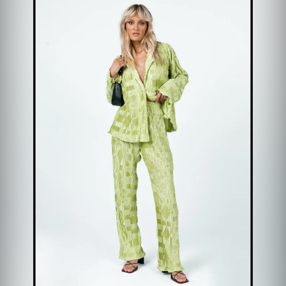 Princess Polly Lime Wide Leg Pants & Jumpsuit